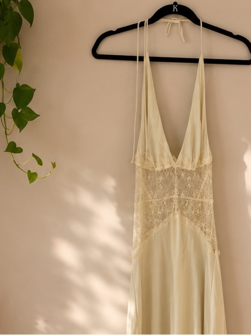 Meshki Dinah Lace And Satin Maxi Dress - Lemon / Yellow. Size Small - Picture 5 of 5